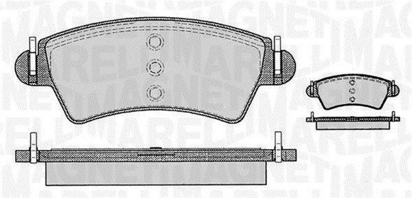 MAGNETI MARELLI stabdžių trinkelių rinkinys, diskinis stabdys 363916060538